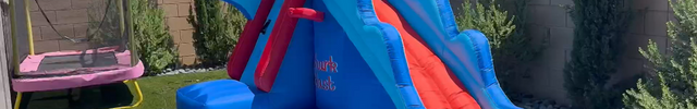 AKEYDIY Inflatable Water Slide, Shark Bounce House with Slide Akeydiy