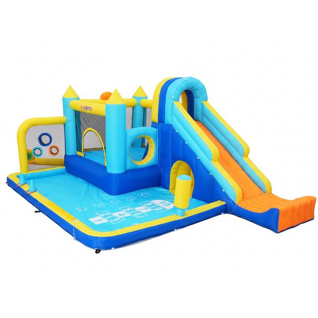AKEYDIY Bounce House, 15-in-1 Inflatable Water Slides Bounce Castle w/Blower for Kids 3-12