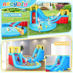 AKEYDIY Mega Slide N’ Go Inflatable Water Slide Park Akeydiy