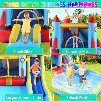 AKEYDIY Inflatable Bounce House Jump and Splash Bouncy House AKEYDIY