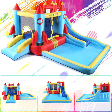 AKEYDIY Inflatable Bounce House Jump and Splash Bouncy House AKEYDIY