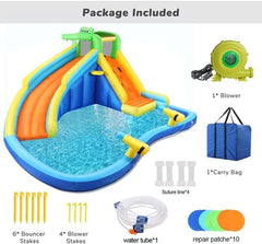 AKEYDIY Inflatable Water Slide Crocodile Cove Bounce House