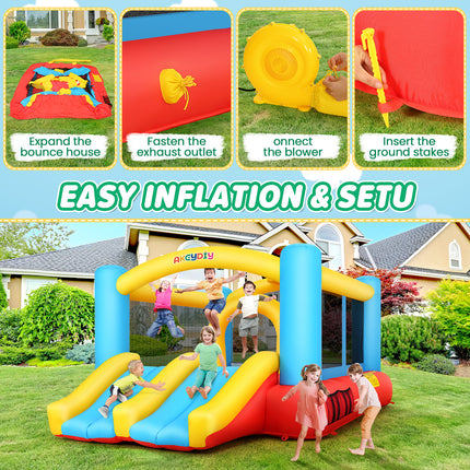 AKEYDIY Bounce House, Indoor Outdoor Inflatable Bouncer with Blower - features closeup