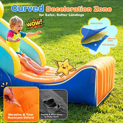AKEYDIY Bounce House, 15-in-1 Inflatable Water Slides Bounce Castle w/Blower for Kids 3-12