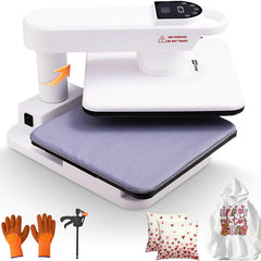 AKEYDIY 15x15 Auto Heat Press Machine front view with LCD display