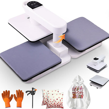 AKEYDIY heat press machine slide out drawer design for easy loading