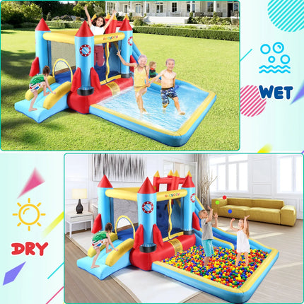 AKEYDIY Inflatable Bounce House Jump and Splash Bouncy House AKEYDIY