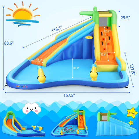 Akeydiy Inflatable Water Slide Park