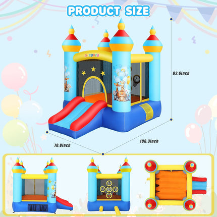 AKEYDIY Bounce House for Kids 3-8,Inflatable Bouncy Castle with Blower - lifestyle shot