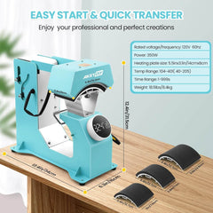 AKEYDIY 3-in-1 Auto Cap Heat Press Machine