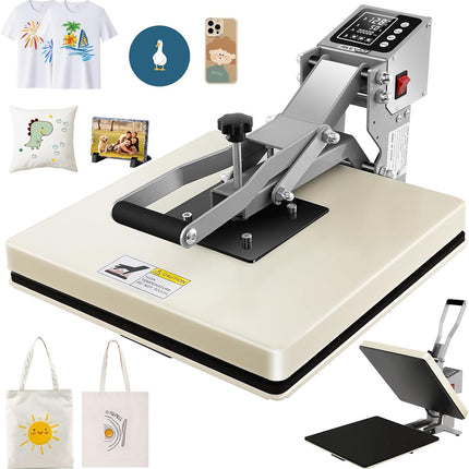 AKEYDIY Heat Press 15x15, Digital Shirt Press Heat Up Fast & Even - front view