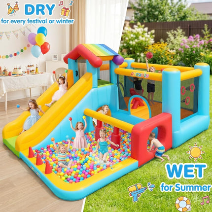 AKEYDIY Bounce House, Inflatable Bounce House for Kids 3-12