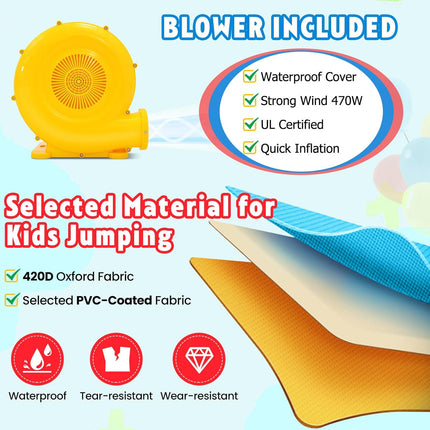 AKEYDIY Bounce House Water Slide Park for Kids 3-10 Backyard Akeydiy
