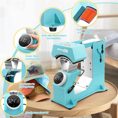 AKEYDIY 3-in-1 Auto Cap Heat Press Machine