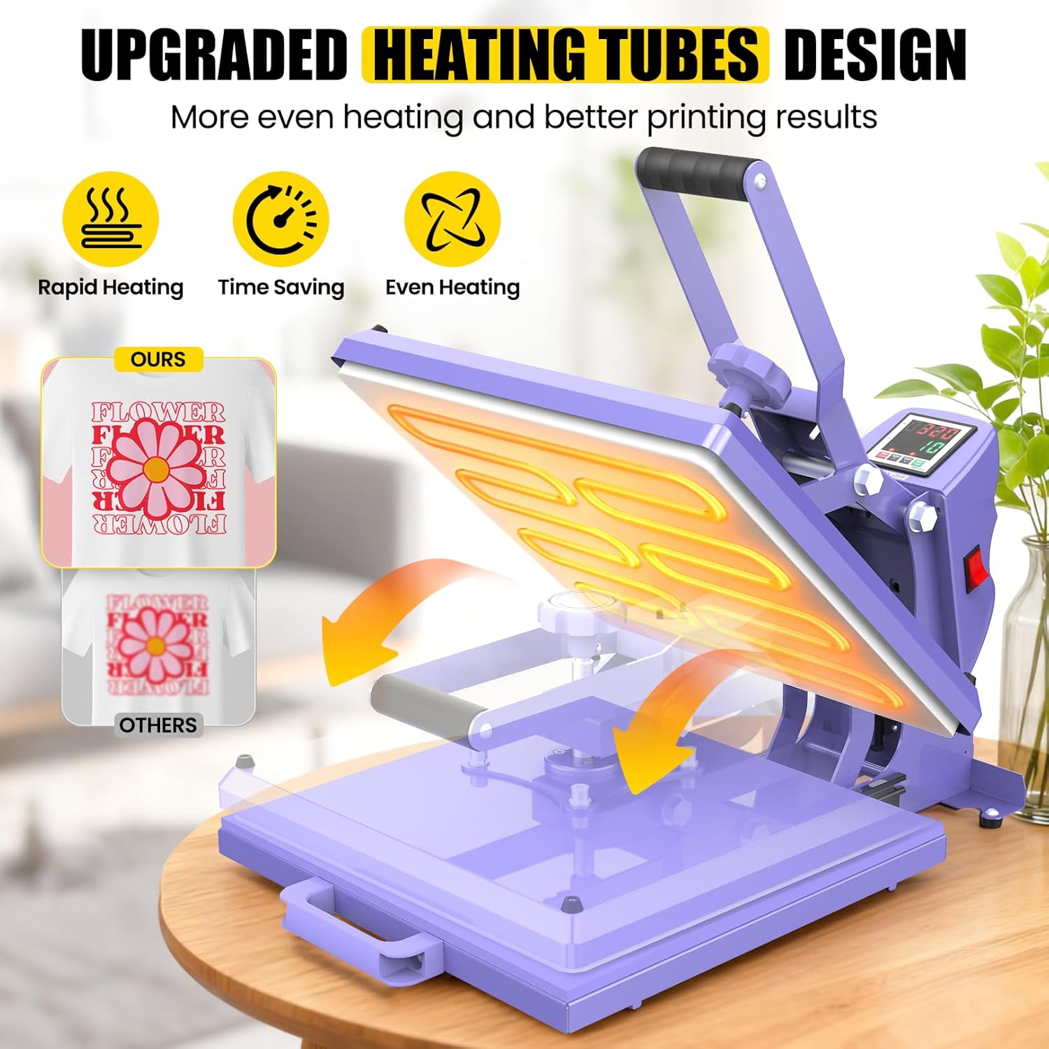 AKEYDIY 15" x 15" Slide Out Heat Press for T Shirts - Fast Heating for Sublimation Akeydiy