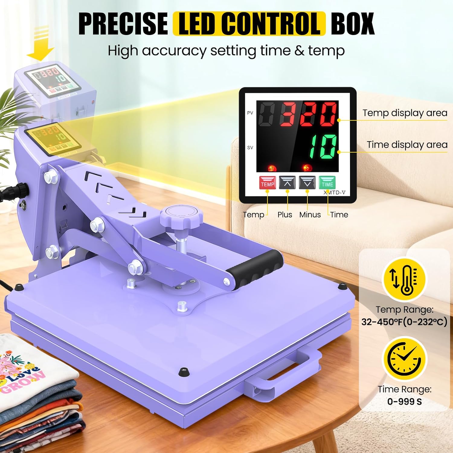 AKEYDIY 15" x 15" Slide Out Heat Press for T Shirts - Fast Heating for Sublimation Akeydiy