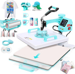 Heat Press 15x15 inch Slide Out Tshirt Press Machine with 30OZ Tumbler Attachment Sublimation Machine Digital Printing Transfer Akeydiy