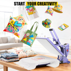 AKEYDIY 15" x 15" Slide Out Heat Press for T Shirts - Fast Heating for Sublimation Akeydiy