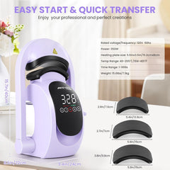 AKEYDIY 3-in-1 Auto Cap Heat Press Machine, Hat Heat Press with 3pcs Replaceable Heating Pads Akeydiy