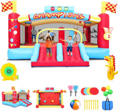 AKEYDIY Large Inflatable Obstacle Bounce House