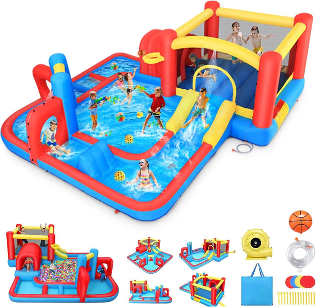AKEYDIY Inflatable Water Slide for Kids 3-12