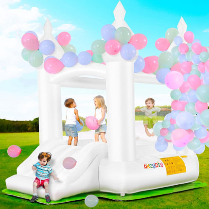 AKEYDIY Inflatable Bouncer with Air Blower,Indoor & Outdoor Bouncy Castle Akeydiy