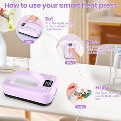 AKEYDIY Smart Heat Press Machine for T-Shirts