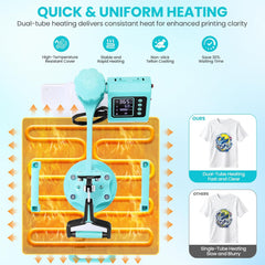 Heat Press 15x15 inch Slide Out Tshirt Press Machine with 30OZ Tumbler Attachment Sublimation Machine Digital Printing Transfer Akeydiy