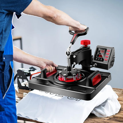 AKEYDIY Upgraded 5 in 1 Heat Press Machine Digital Combo - package contents