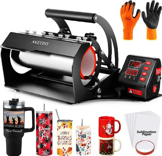 AKEYDIY Sublimation Tumblers Press Straight Skinny Tumbler Cup Akeydiy