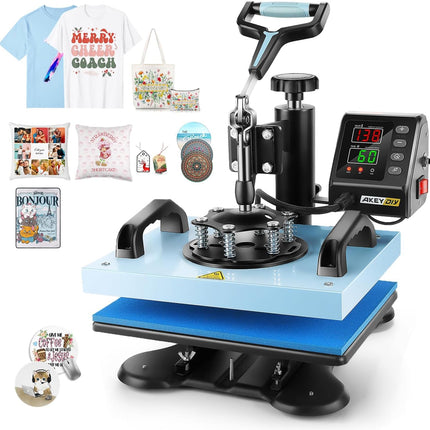 AKEYDIY 12" x 10" Heat Press Machine for T Shirts Multifunction Shirt Akeydiy