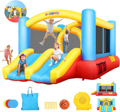 AKEYDIY Bounce House, Indoor Outdoor Inflatable Bouncer with Blower Akeydiy