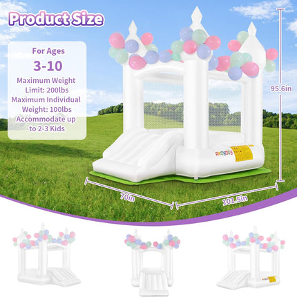 AKEYDIY Inflatable Bouncer with Air Blower,Indoor & Outdoor Bouncy Castle Akeydiy