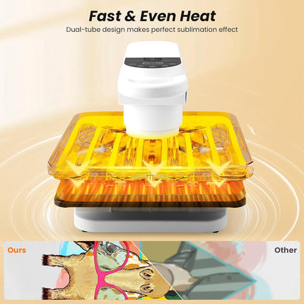 AKEYDIY auto heat press machine pressing wooden signs and ceramics