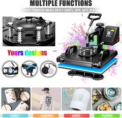 Heat Press,5 in 1 Multifunctional