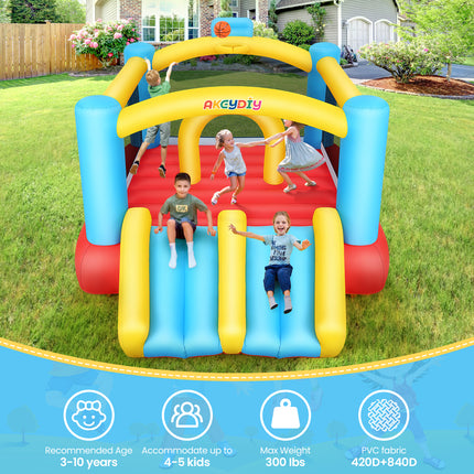 AKEYDIY Bounce House, Indoor Outdoor Inflatable Bouncer with Blower - lifestyle shot