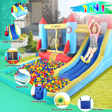 AKEYDIY Inflatable Bounce House Jump and Splash Bouncy House AKEYDIY