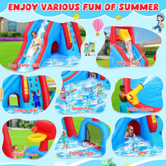AKEYDIY Bounce House Water Slide Park for Kids 3-10 Backyard Akeydiy