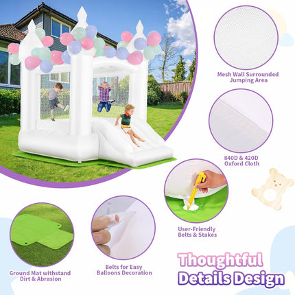 AKEYDIY Inflatable Bouncer with Air Blower,Indoor & Outdoor Bouncy Castle Akeydiy