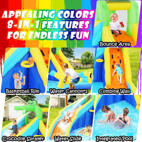 Akeydiy Inflatable Water Slide Park