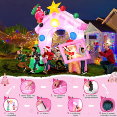 10FT Christmas Inflatables Archway with Santa Claus,Snowman & Christmas Akeydiy