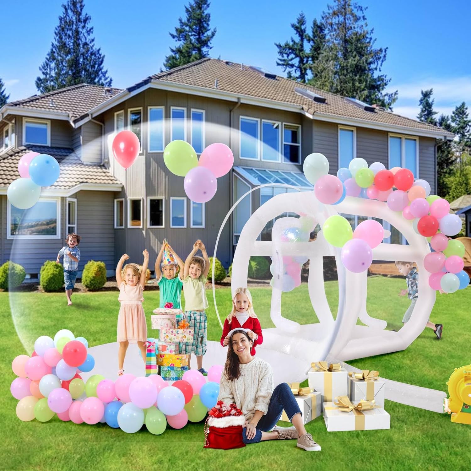 AKEYDIY Bubble Balloon House for Kids Adults 10FT Bubble House Dome Inflatable Akeydiy