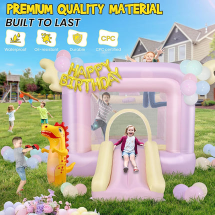 AKEYDIY Bounce House for Kids 3-12, Cotton Candy Inflatable Bouncy Castle with Wings Akeydiy