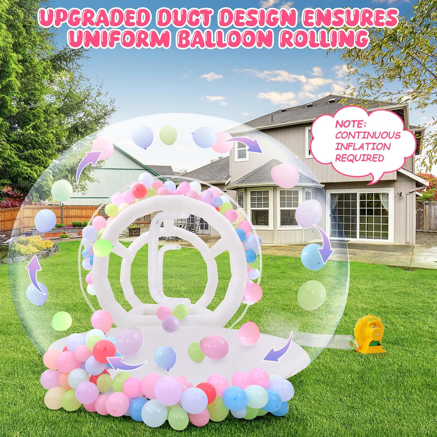 AKEYDIY Bubble Balloon House for Kids Adults 10FT Bubble House Dome Inflatable Akeydiy