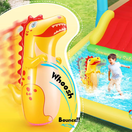 AKEYDIY Bounce House Water Slide for Kids 3-12 - Outdoor/Indoor Inflatable Water Bounce House with 3 Slides Akeydiy