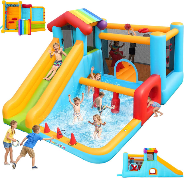 AKEYDIY Bounce House, Inflatable Bounce House for Kids 3-12