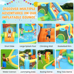 Big Water Slide for Kids 13-in-1 Waterslide Bounce House w/Blower Akeydiy