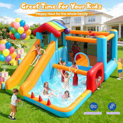 AKEYDIY Bounce House, Inflatable Bounce House for Kids 3-12