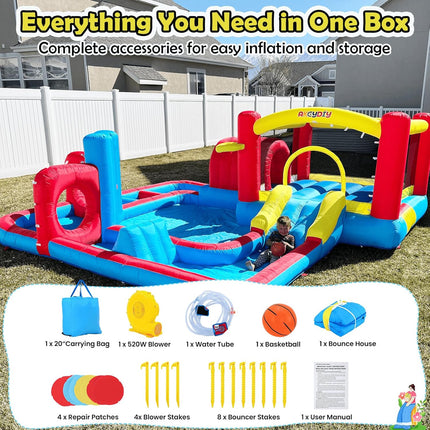 AKEYDIY Inflatable Water Slide for Kids 3-12