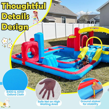 AKEYDIY Inflatable Water Slide for Kids 3-12